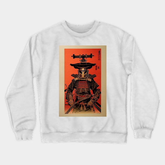 Japanese Woodblock Samurai Warrior Crewneck Sweatshirt by NovelCreations